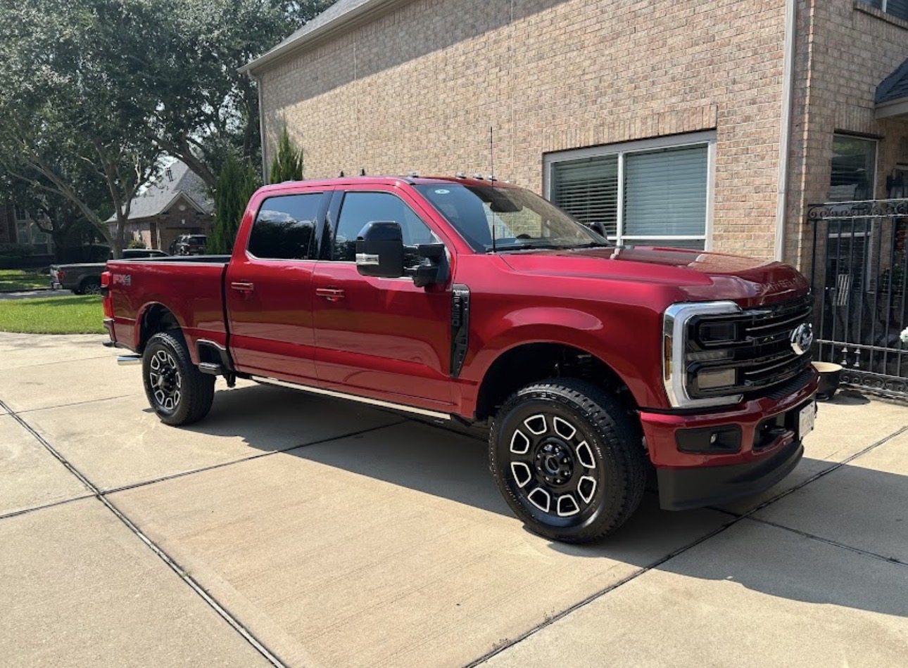 Red Ford F-250 Super Duty hand-washed and dressed
